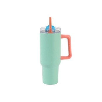 TAZA DE VIAJE 1200ML VERDE MENTA-NARANJA