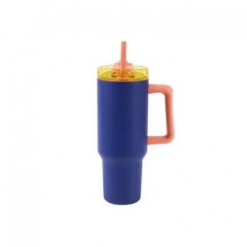 TAZA DE VIAJE 1200ML AZUL-NARANJA