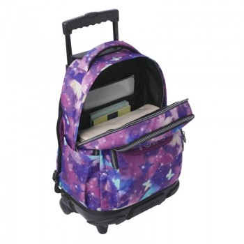 MOCHILA RUEDAS BOMPER RENGLONES GLITTER TALLA L - STAR BUTTERFLY