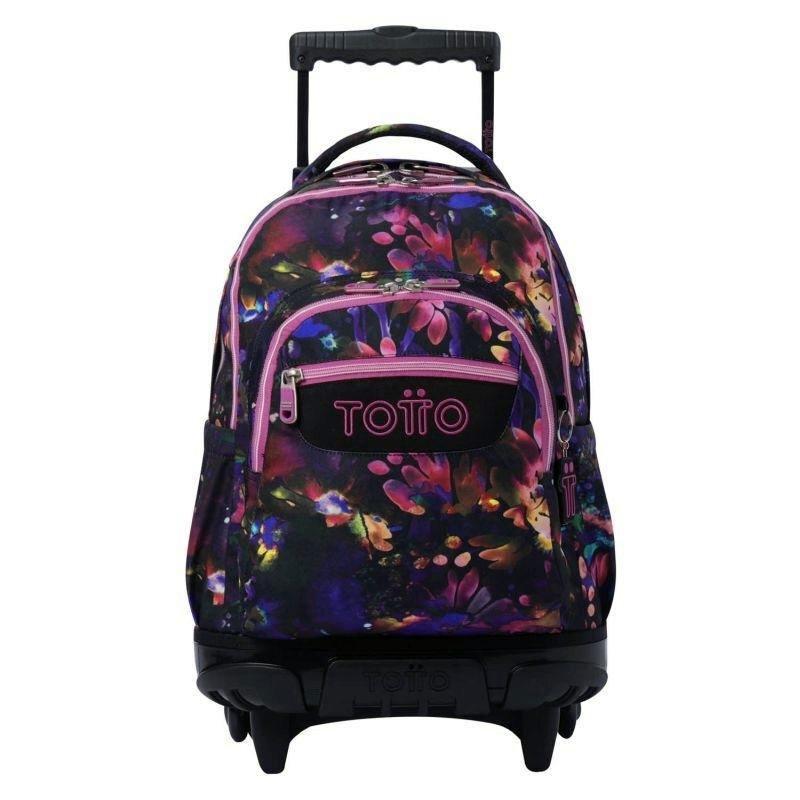 MOCHILA RUEDAS BOMPER RENGLONES TALLA L - FLOWER GALAXY