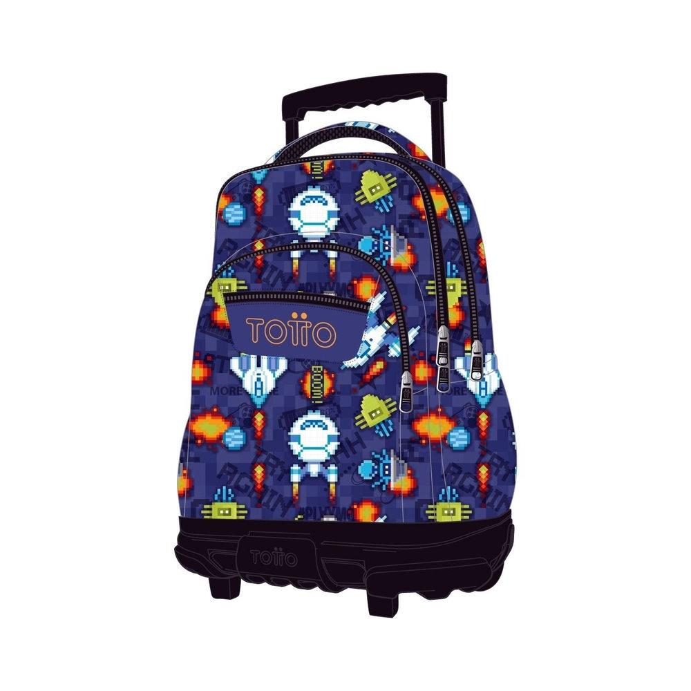 MOCHILA TOTTO RUEDAS CHICO SPACE BLUE 8FK