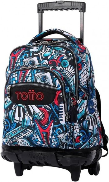 MOCHILA TOTTO RUEDAS DESMONTABLE TIZA CHICO 23 5CS