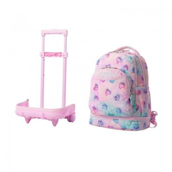 MOCHILA RUEDAS DESMONTABLE TIZA GLITTER - SHINY HEART
