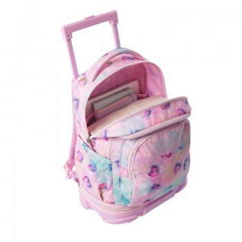 MOCHILA RUEDAS DESMONTABLE TIZA GLITTER - SHINY HEART