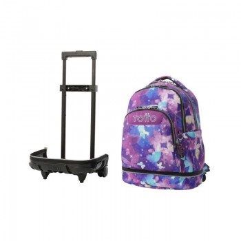 MOCHILA RUEDAS DESMONTABLE TIZA GLITTER - STAR BUTTERFLY