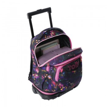 MOCHILA RUEDAS DESMONTABLE TIZA TALLA L - FLOWER GALAXY