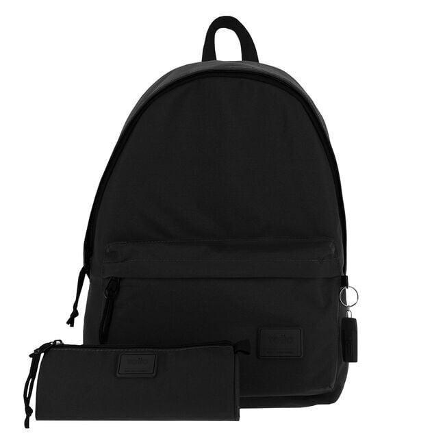 (25) MOCHILA + ESTUCHES KALEX NEGRO N01