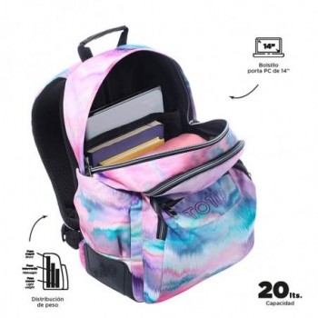 MOCHILA TOTTO RAYOL CHICA GLITTER 24 0KD