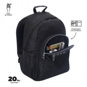 MOCHILA TOTTO ADAPTABLE NEGRO 24 5HJ