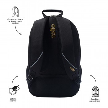 MOCHILA PARA PORTATIL TOTTO CAMBRI COLOR NEGRO 24