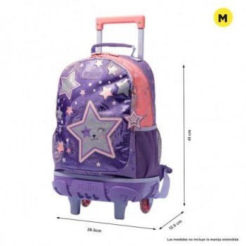 MOCHILA TOTTO RUEDAS MINI CHICA STAR CAT 24 4Q8